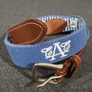 Peter Millar Youth Belt Size Large Blue Austin Country Club 26" - 30" Canvas